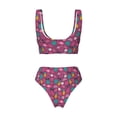 thumbnail image 6 of Rocae Summer Flamingo for Bikini Set for Women Two Piece Sexy High Swimsuits Split Crossover Bikini Medium, 6 of 9