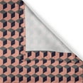 thumbnail image 6 of Ambesonne Illusion Valance & Curtain, Dimension Based Box Print, 55"x24", Coral and Dark Purple, 6 of 7