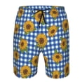 thumbnail image 4 of Naloa Sunflowers Men's Beach Shorts, Surfing shorts, Swim trunks, Quick Dry Swim Trunks for Surfing Beach Fun - Medium, 4 of 9