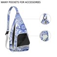 thumbnail image 2 of Waterproof Hiking Sling Backpack for Women – Lightweight Crossbody Bag with Adjustable Strap, Chest Bag for Travel & Outdoor Adventures – Paisley Boho Vintage Floral, Chic Retro Design, 2 of 4