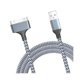 thumbnail image 1 of wonima44 30-Pin USB Charger Cable 3.3FT, Fast Charging & Sync Nylon-Braided Cord Compatible with iPhone 4/4S/3G/3GS, iPad 1/2/3, iPod Touch 4/3/2/1, Classic/Nano for Older Generation Devices 1 Pack, 1 of 1