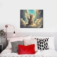 thumbnail image 4 of Picia Sunshine Cloud Cute Cat Pattern Decorative Picture – Unique Wall Art, Modern Canvas Print for Trendy Interiors (Horizontal), 4 of 6