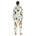 thumbnail image 6 of Four Leaf Clover Dogs Adult Onesie Pajamas Slim Fit Christmas One Piece Suit Pjs for Women and Men Hooded Zipper, 6 of 7