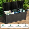 thumbnail image 4 of EasyUp 100 Gallon Resin Deck Box, Lockable Patio Outdoor Storage Box for Furniture, Garden Tools and Tools Storage, Waterproof Outside Storage Boxes, 4 of 8