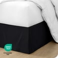 thumbnail image 6 of Bare Home Double Brushed Bed Skirt - Premium 1800 Collection - 15-inch Drop - King, Black, 6 of 10