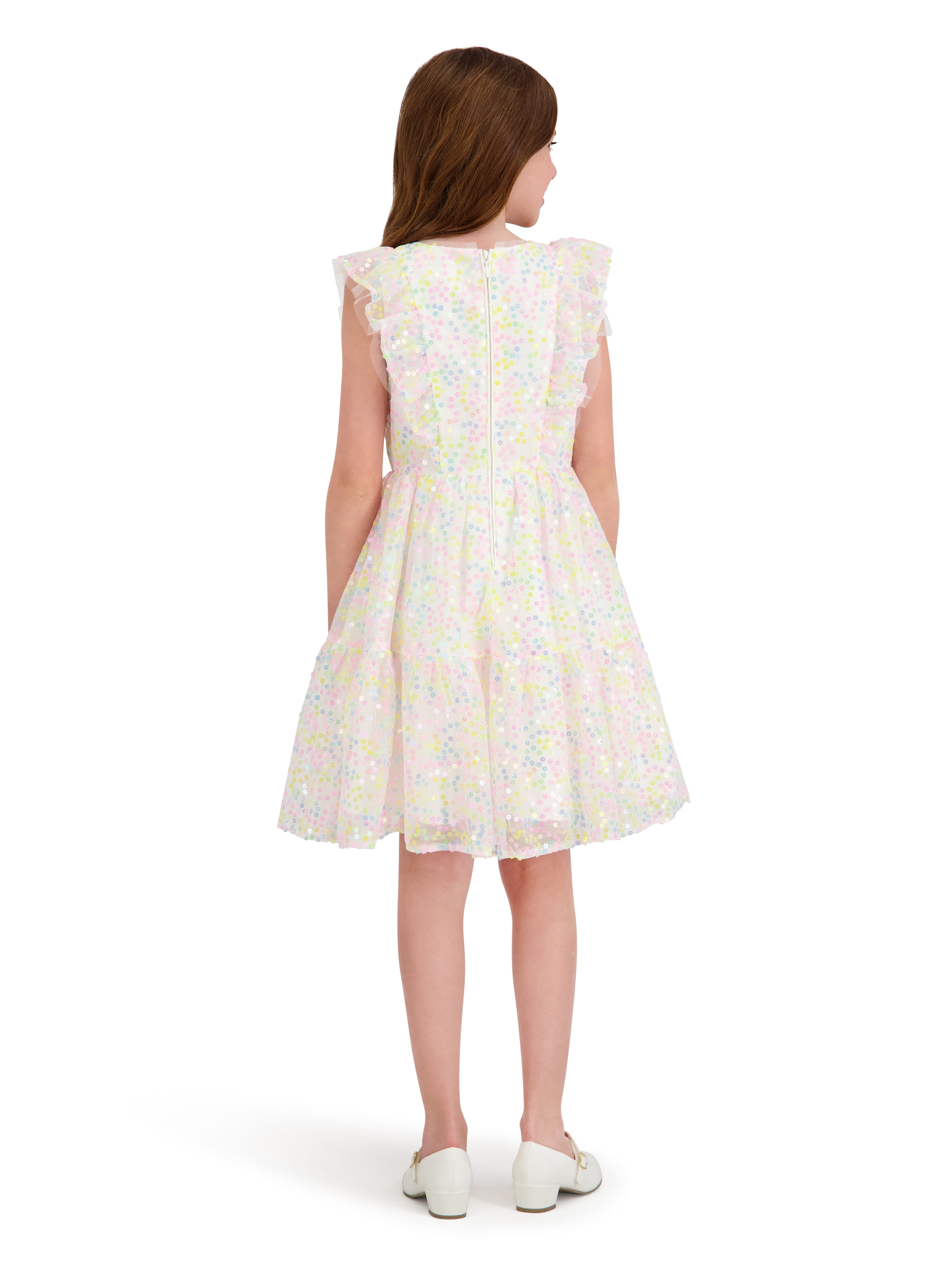 Kensie Girl Sleeveless Sequin Dress with Ruffles, Sizes 4-16