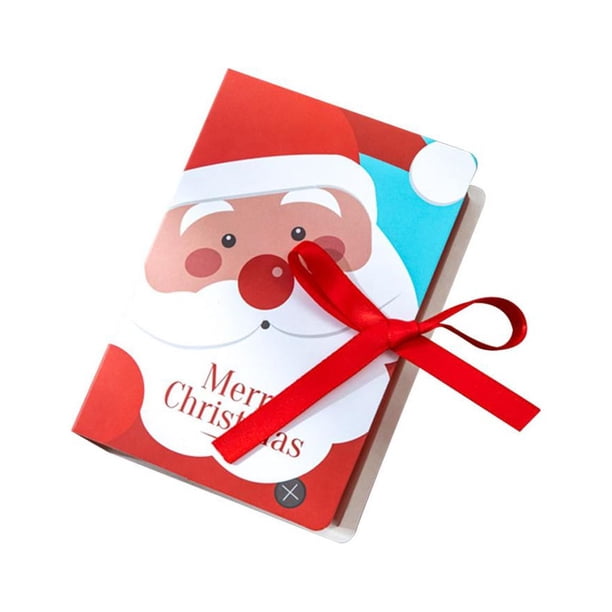 Cajas de regalo navideñas de 5" de cartón de colores para bodas y fiestas. Papá Noel