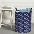 thumbnail image 7 of KLL Flower Blue Skull Waterproof Foldable Laundry Hamper Bucket with Handles for Storage Bin,Kids Room,Home Organizer (Medium ), 7 of 7