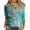 Green-02, variant on Women Tshirts Gentle Floral Hummingbird Print 3/4 Sleeve Crewneck Top Outdoor Style Womens Tees