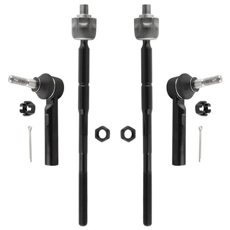 BOXI 4pcs Front Inner and Outer Tie Rod Ends Fit for Dodge Journey 2009 2010 2011 2012 2013 2014 2015 2016 2017 2018 | EV800611 ES800408