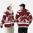 thumbnail image 6 of Fotbe Christmas Buffalo Plaid Men's Women's UPF 50+ Sun Protection Jacket Hooded Cooling Shirt with Pockets Hiking Outdoor Performance-Medium, 6 of 9