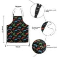 thumbnail image 2 of Colorful Games Sign Black Pattern Kids Aprons for Girls and Boys,Adjustable Neck Strap Toddler Aprons for Kids Cooking Baking, 2 of 3