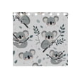thumbnail image 4 of Koalas Leaves Grey Black Out Curtains Aesthetic for Bedroom Living Room Sliding Glass Doors Kitchen Windows 2 panels set, 4 of 5