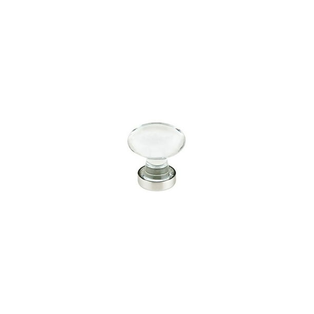 Emtek 86402 Crystal And Porcelain 13/4" Oval Knob French