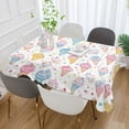 thumbnail image 2 of Yayeee Tablecloths 54" x 54" Rectangle Wrinkle Resistant Party Table Cover, Colorful Ice Cream Pattern, 2 of 8