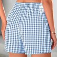 thumbnail image 2 of yillto Womens Pajama Short Cotton Soft Comfy Cute Sleepwear Elastic Loose Plaid Pjs Shorts Bottoms, 2 of 5