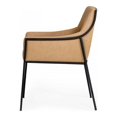 thumbnail image 3 of Limari Home Raul 19" Suede Faux Leather and Metal Dining Chair in Tan/Black, 3 of 5