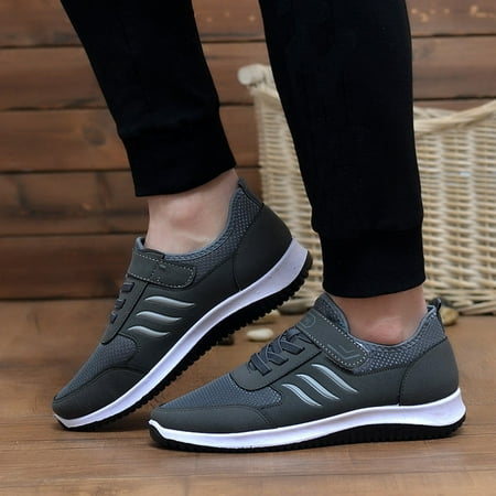 

HIBRO Fashion Couple Men s Outdoor Lace-Up Soft Bottom Sports Shoes Lazy Sneakers