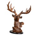 thumbnail image 3 of Figura de cabeza de ciervo, estatua de resina, obra de arte, decoración del hogar, decoración de mesa coleccionable, escultura animal para dormitorio,, 3 of 9