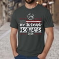 thumbnail image 2 of UngA 250th Anniversary USA Shirts for Men American Flag T-Shirt 4th of July Shirt 250 Years Tops Birthday Patriotic Short Sleeve Tshirt Men (Dark Gray,L), 2 of 5