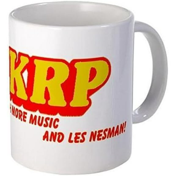 11 ounce Mug - WKRP Bumper Sticker Mug - S White "