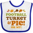 thumbnail image 3 of Inktastic Football Turkey and Pie Girls Baby Bib, 3 of 4