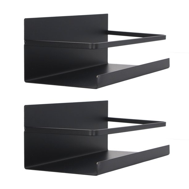 Shelf, Rounded Corners Design Spice Rack Iron With 4