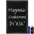 thumbnail image 4 of HBCY Creations Rustic Black Magnetic Wall Chalkboard, Extra Large Size 24" x 36", Framed Decorative Chalkboard with Eraser - For Kitchen, Weddings, Menus and More!, 4 of 14