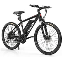 MICLON 26" Electric Mountain Bike,  350W BAFANG Motor with Suspension Fork , 36V Lithium Battery, Black