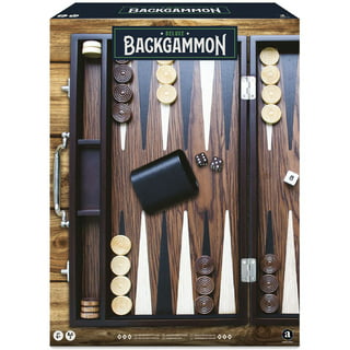 Crazy Games Backgammon Set - 2 players Classic Backgammon Sets for Adults  Board Game with Premium Leather Case - Best Strategy & Tip Guide (Brown