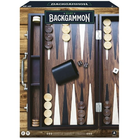 Merchant Ambassador Craftsman Deluxe Wood Backgammon Game Set