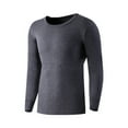 thumbnail image 1 of Ceisia Haut Thermique pour Homme Uni Épaissi à Col Rond à Manches Longues Couche de Base en Molleton Gris Foncé L Cadeaux, 1 of 8