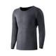 thumbnail image 1 of Ceisia Men's Solid Thickened Crew Neck Long Sleeve Thermal Top Fleece Base Layer Dark Gray M Gifts, 1 of 2