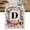 Letter D, variant on Years Anniversary Short Table Runner 36 Inches Long,USA Patriotic Flag Monogram Letter H Cotton Linen Table Runners Dresser Scarves,Fabric Tabletop Scarf Furniture Cover for Dinner Party 13"x36"
