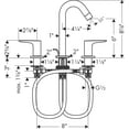 thumbnail image 7 of Hansgrohe Logis Widespread Faucet 150 with Pop-Up Drain, 1.2 GPM in Brushed Nickel, 7 of 7