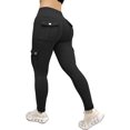 thumbnail image 3 of Gymfrog Leggings de levantamiento de glúteos con bolsillos, pantalones cargo de entrenamiento de cintura alta sin costuras para mujer, 3 of 4