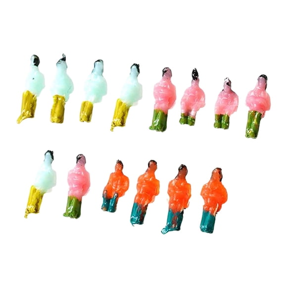 HILABEE 14 Pcs Figurines Peintes à la Main Poupées Jouets Activité Collectionneur Petites Figurines de Diorama Échelle 1 200