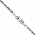 thumbnail image 4 of 10K White Gold 2mm Diamond-Cut Rope Chain (28 X 2) Made In Peru 10k016w-28, 4 of 5