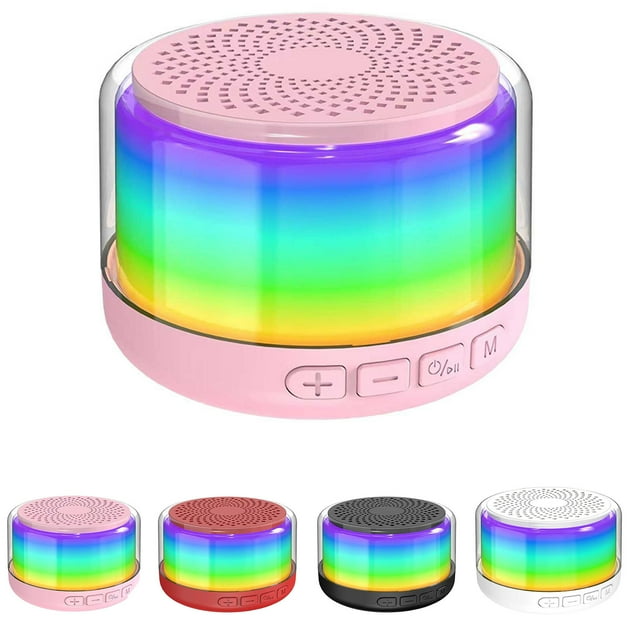 Altavoz Bluetooth inalámbrico mini sistema de sonido | Audio estéreo envolvente 10W | Emparejamiento dual | Resistente al agua IPX6 | Bluetooth 5.3 | 10 horas de reproducción | Luces RGB | Fiesta al