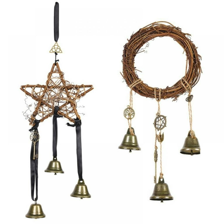 Witch Bells , Door Knob Protection Bell , Rustic Old Vintage