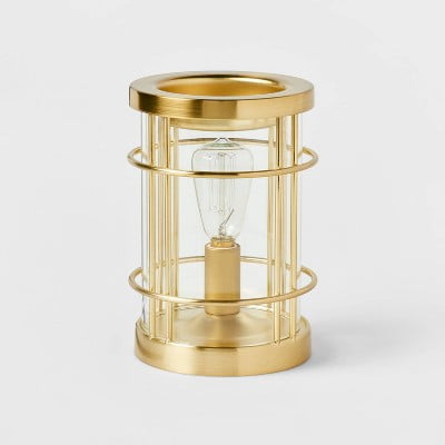 6.5" x 4.5" Edison Bulb Metal Scent Warmer Bronze