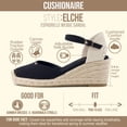 thumbnail image 3 of Cushionaire Elche Closed Toe Wedge Sandals for Women, Platform Espadrilles Heels With Adjustable Buckle, 3 of 21