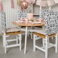 thumbnail image 3 of Black Flower Chair Back Covers, Removable Chair Covers for Dining Chairs Set of 6, Washable Chairs Slipcovers Back Seat Protector for Wedding Party 19"x20", 3 of 9