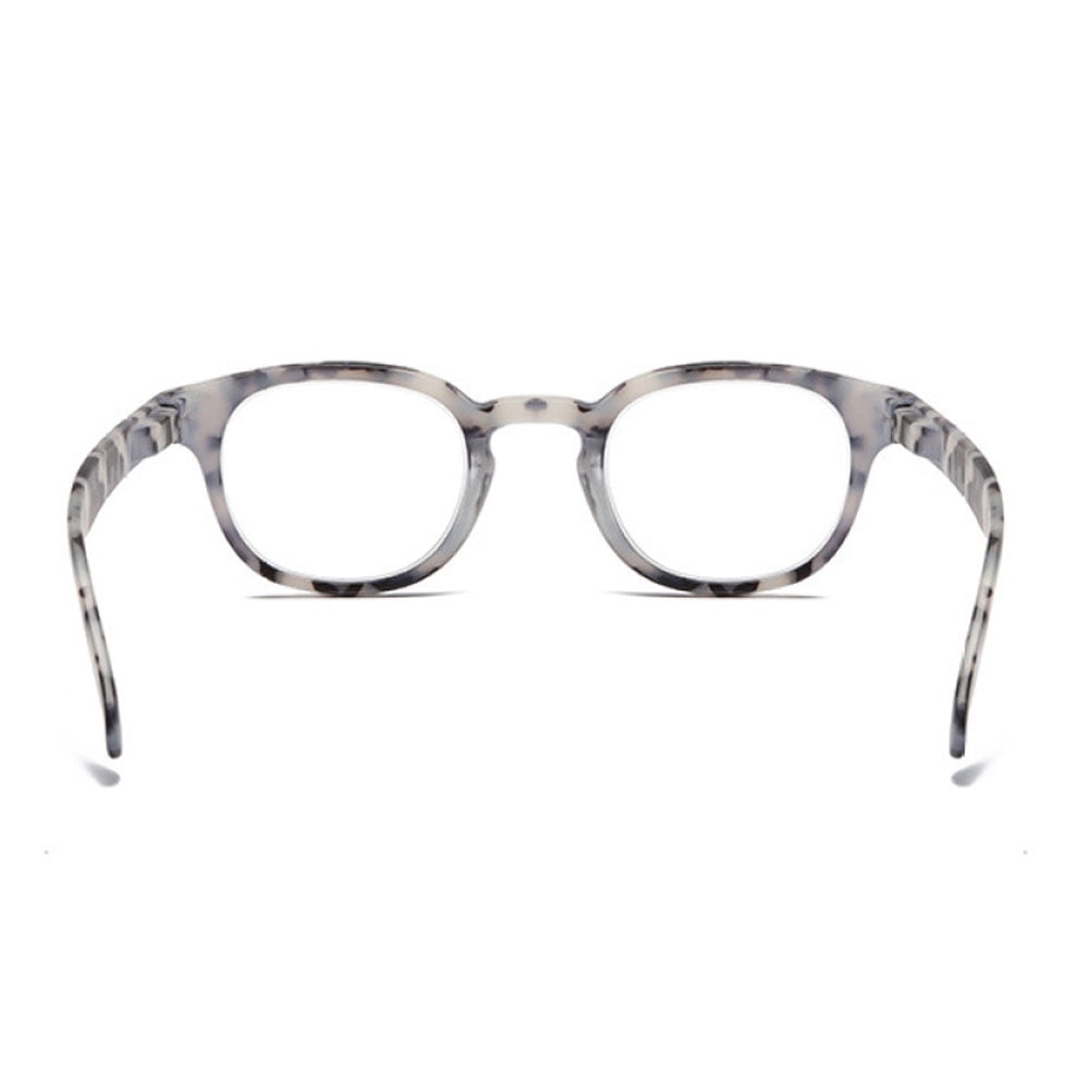 3 Pairs of Square Blue Light Blocking Reading Glasses, Trendy Classic Gray Tortoiseshell Spring Hinge Readers +1.00 for Women and Men