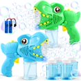 thumbnail image 1 of Bubble Gun Yunaking Dino Bubble Machine, paquete de 2 con solución, 1 of 8