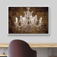 thumbnail image 3 of wall26 Framed Canvas Print Wall Art Brown Grunge White Crystal Chandelier Decorative Lights Digital Art Realism Contemporary Chic Relax/Calm for Living Room, Bedroom, Office - 16"x24" White, 3 of 5