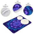 thumbnail image 4 of Dish Drying Mat for Kitchen Counter | Reversible, Super Absorbent & Hanging | 16x18 / 18x24 Inch (S/M)，A Purple and Blue Patterned, 4 of 8