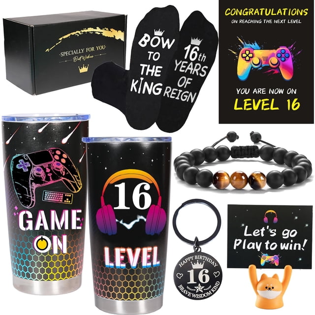 Vaso para beber Carselage Level 16 Gamer, 600 ml