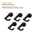 thumbnail image 4 of Uxcell Push Pin Hooks Plastic Head Wall Thumb Tack Hanging Nails, Black 100 Pack, 4 of 5