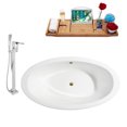 thumbnail image 3 of Cast Iron Tub, Faucet and Tray Set 65" RH5440GLD-GLD-100, 3 of 7